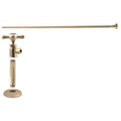 RKB0014 1/2" IPS * 3/8" * 20" Flat Head Riser Toilet Kit - Cross Handle.